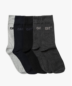 lot x5 chaussettes hautes - caterpillar - confort top gris standard2036701_2