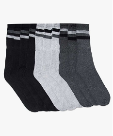 lot x10 chaussettes hautes de sport gris2036901_1