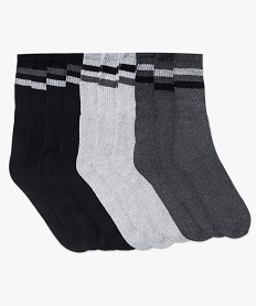 lot x10 chaussettes hautes de sport gris2036901_2
