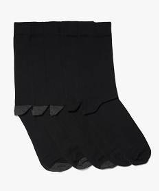 lot de 5 paires de chaussettes hautes bicolores noir2037001_2