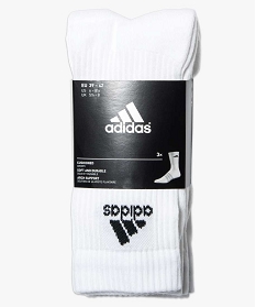 chaussettes homme pour le sport tige haute - adidas (lot de 3) blanc chaussettes2039801_1
