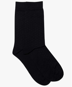 lot de 2 paires de chaussettes hautes motifs petit pois noir2040801_1