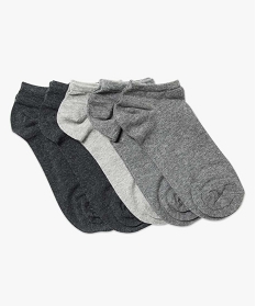 chaussettes homme tige ultra-courtes (lot de 5) gris standard2042201_1