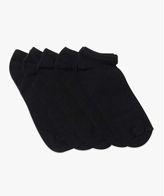 chaussettes femme ultra courtes unies (lot de 5) noir standard chaussettes2050001_1