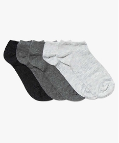 chaussettes femme ultra courtes unies (lot de 5) gris chaussettes2050101_1