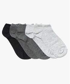 chaussettes femme ultra courtes unies (lot de 5) gris standard2050101_1