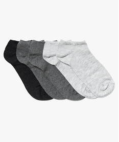 chaussettes femme ultra courtes unies (lot de 5) gris chaussettes2050101_2