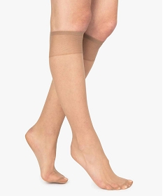 mi-bas femme en mousse 20 deniers (lot de 3) beige chaussettes2056901_1