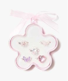 GEMO Bagues fantaisie fille (coffret de 5) coloris assortis