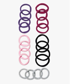 GEMO Elastiques ronds pour cheveux fille (lot de 20) Multicolore