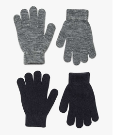 lot de 2 paires de gants unis gris2094701_1