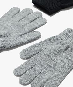 gants garcon unis (lot de 2 paires) noir foulards echarpes et gants2094701_2