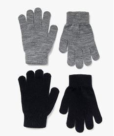gants garcon unis (lot de 2 paires) noir foulards echarpes et gants2094701_4