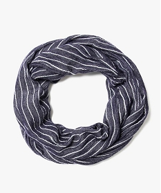 foulard snood raye bleu2098101_1
