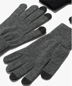 lot de 2 paires gants pour ecrans tactiles noir2107301_2