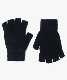 GEMO Gants mitaines en maille fine femme noir standard