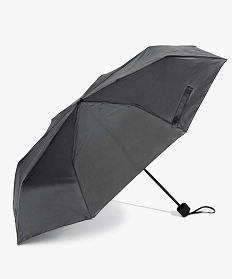 GEMO Parapluie femme pliable en toile unie Noir