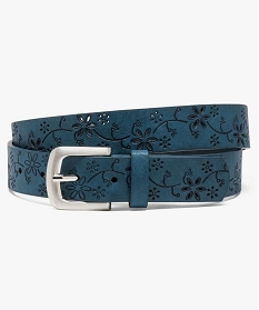 ceinture avec motifs fleuris ajoures bleu2162501_1