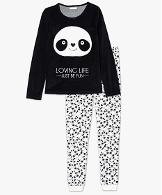 pyjama panda - ensemble 2 pieces noir2197101_1