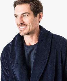 robe de chambre peignoir en maille peluche homme bleu pyjamas et peignoirs2223901_2