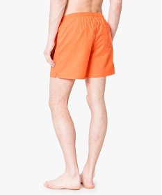 maillot de bain homme coupe short de bain uni orange2229001_3