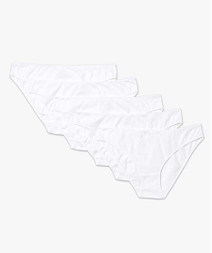 culottes unies en coton (lots de 5) blanc culottes2233001_1