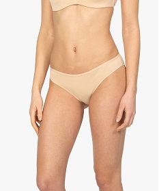 GEMO Culotte microfibre sans coutures femme (lot de 2) beige standard