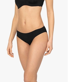 GEMO Culotte microfibre sans coutures femme (lot de 2) noir standard