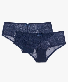 shorty femme en dentelle et tulle (lot de 2) bleu2279001_4