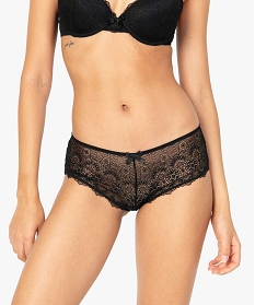 GEMO Shorty femme en dentelle et tulle (lot de 2) Noir