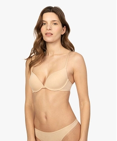 GEMO Soutien-gorge corbeille à armatures et bonnets moulés en microfibre beige standard