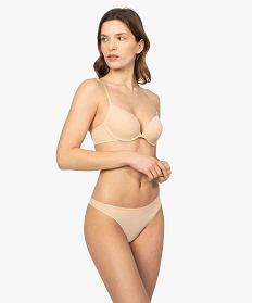 soutien-gorge corbeille a armatures et bonnets moules en microfibre beige soutien gorge avec armatures2293601_3