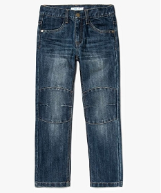 jean garcon coupe regular avec genoux renforces gris jeans2311801_1