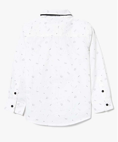 chemise a motifs et noud papillon blanc2324201_3