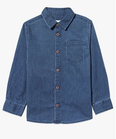 chemise en jean texturee bleu2325601_1