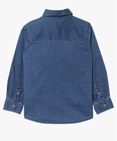 chemise en jean texturee bleu2325601_2