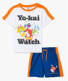 ensemble tee-shirt et short yo-kai watch blanc2326701_1
