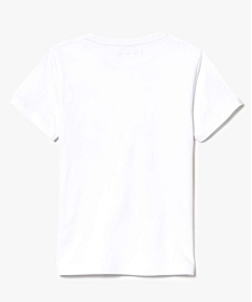 tee-shirt garcon uni a manches courtes en coton bio blanc tee-shirts2338501_2