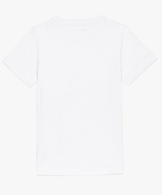 tee-shirt garcon uni a manches courtes en coton bio blanc tee-shirts2338501_4