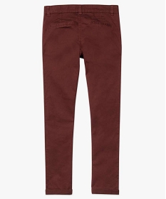 pantalon garcon chino slim stretch a revers rouge2370201_2