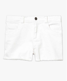 short uni bas a franges blanc shorts2401901_1