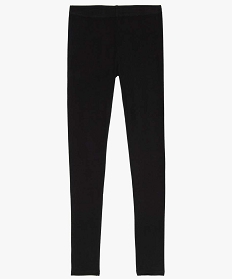 GEMO Legging long uni en coton fin fille Noir