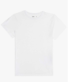 tee-shirt garcon uni a manches courtes blanc tee-shirts2523601_1