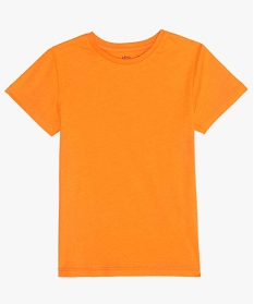 tee-shirt garcon uni a manches courtes orange2524301_1