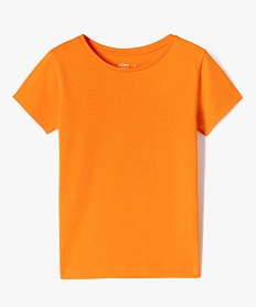 tee-shirt fille uni a manches courtes orange tee-shirts2530701_4