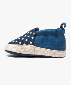 chaussures de naissance motifs etoiles - lulu castagnette bleu2538301_3