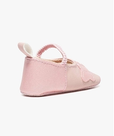 chaussures de naissance avec motif papillon et bride elastiquee rose chaussures de naissance2538701_4