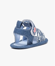 sandales de naissance avec motifs poissons bleu chaussures de naissance2539101_4