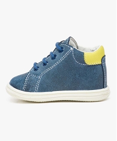 chaussures premiers pas en cuir avec dessins denfants bleu chaussures de parc2540301_3