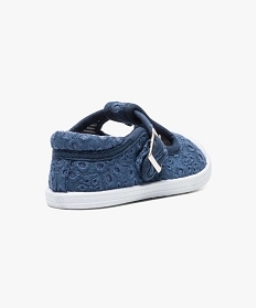 chaussure salomes en textile avec doublure a motifs bleu baskets et tennis2547001_4
